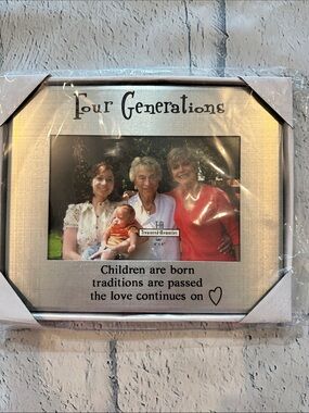 Four Generations Silver Sentiment Photo Frame